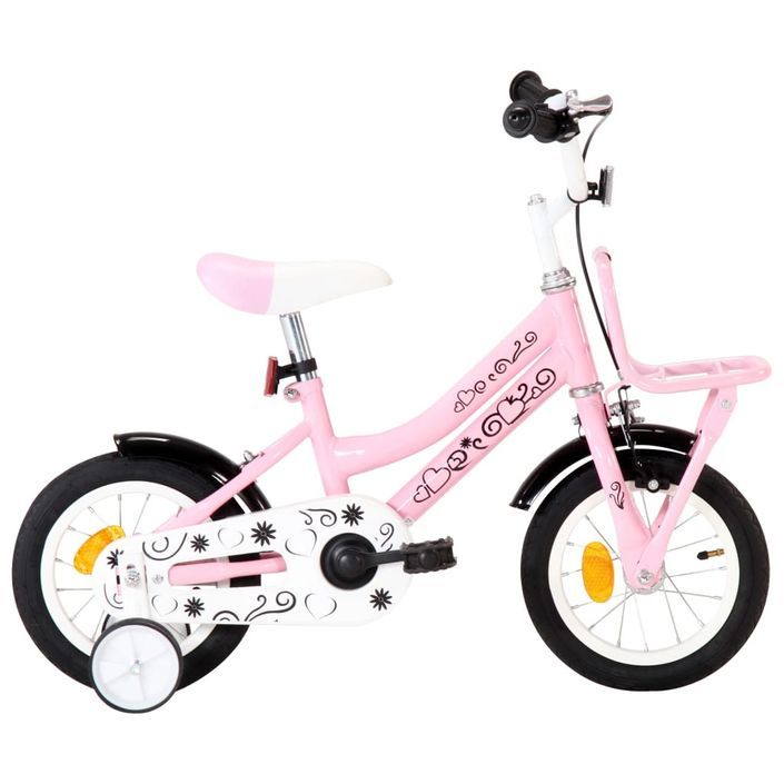 Vélo pour enfant rose et noir 12 pouces Crossy - Photo n°2