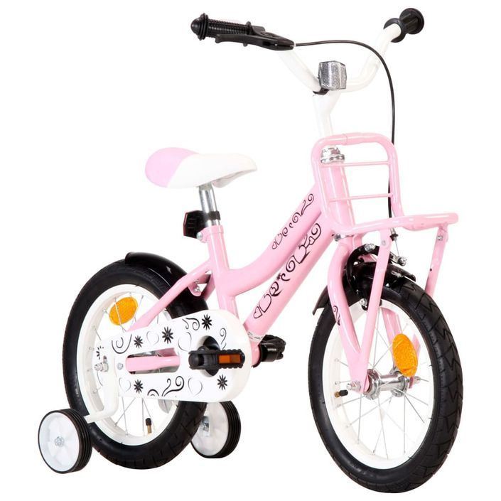 Vélo pour enfant rose et noir 14 pouces Crossy - Photo n°2