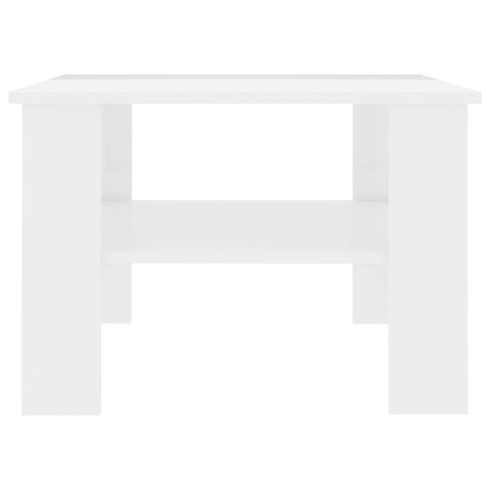 Table basse Blanc brillant 60 x 60 x 42 cm - Photo n°4