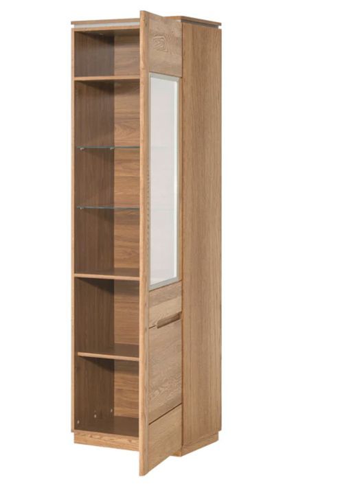 Vitrine en bois de chêne rustique Manky 58 cm - Photo n°1