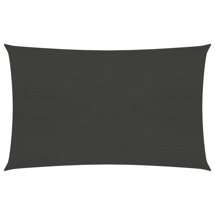 Voile d'ombrage 160 g/m² Anthracite 2,5x4,5 m PEHD - Photo n°1