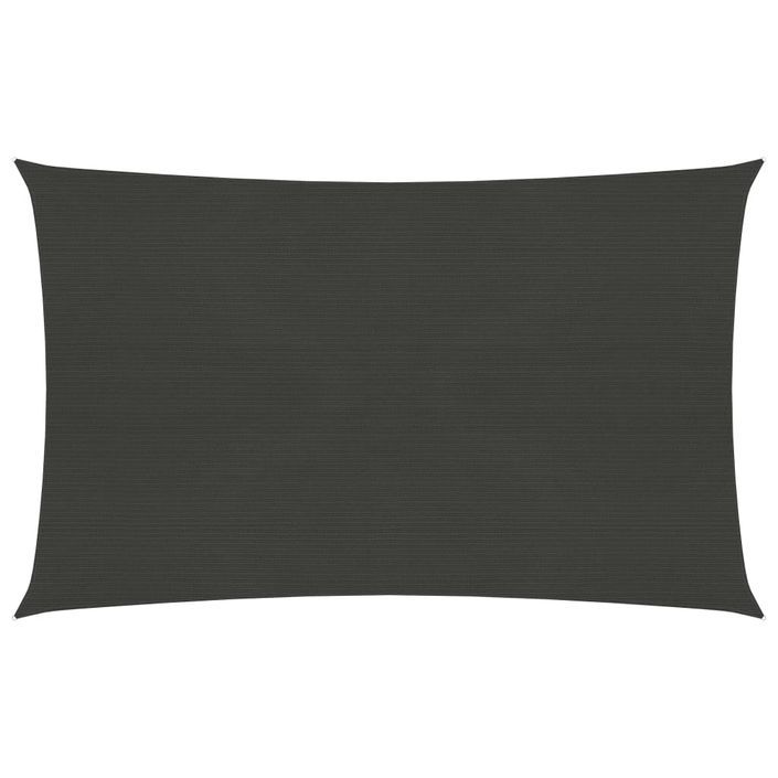 Voile d'ombrage 160 g/m² Anthracite 2,5x4 m PEHD - Photo n°1