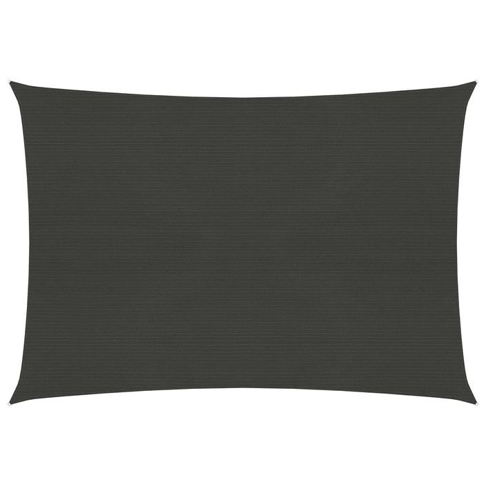 Voile d'ombrage 160 g/m² Anthracite 3,5x4,5 m PEHD - Photo n°1