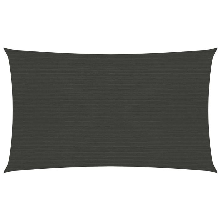 Voile d'ombrage 160 g/m² Anthracite 3,5x5 m PEHD - Photo n°1