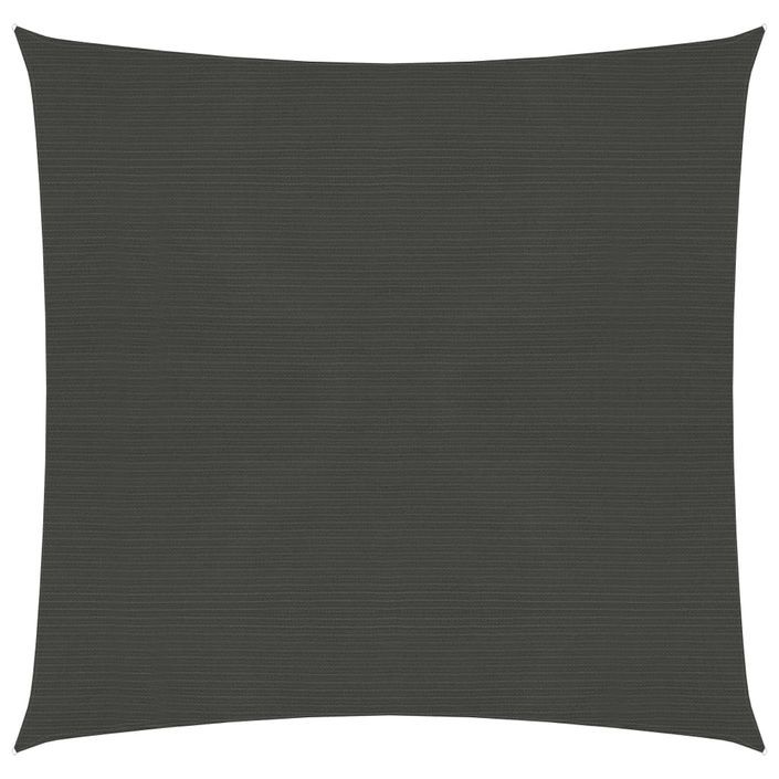 Voile d'ombrage 160 g/m² Anthracite 3x3 m PEHD - Photo n°1