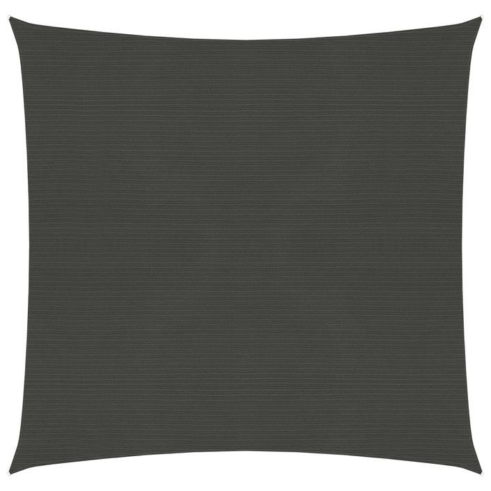 Voile d'ombrage 160 g/m² Anthracite 4x4 m PEHD - Photo n°1