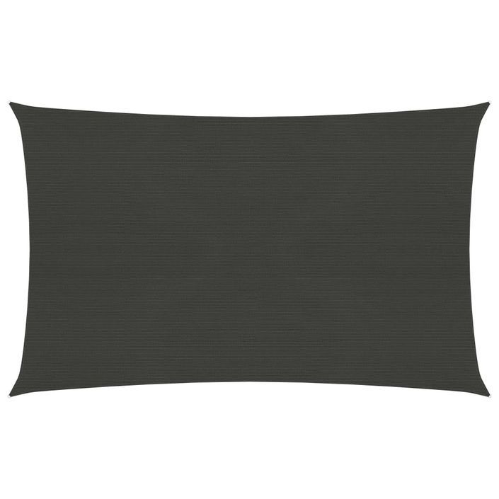 Voile d'ombrage 160 g/m² Anthracite 4x7 m PEHD - Photo n°1