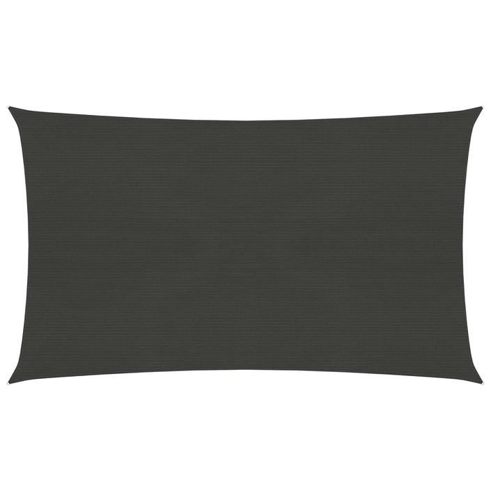 Voile d'ombrage 160 g/m² Anthracite 5x8 m PEHD - Photo n°1
