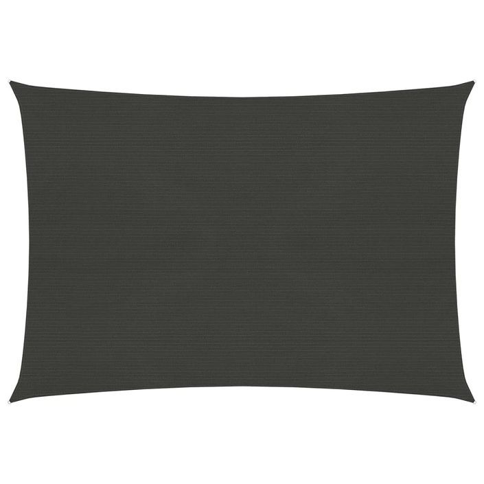 Voile d'ombrage 160 g/m² Anthracite 6x7 m PEHD - Photo n°1