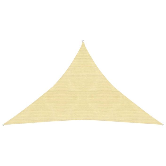 Voile d'ombrage 160 g/m² Beige 2,5x2,5x3,5 m PEHD - Photo n°1
