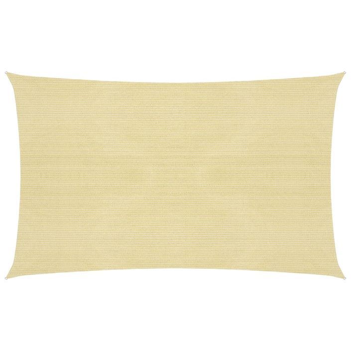 Voile d'ombrage 160 g/m² Beige 2,5x4,5 m PEHD - Photo n°1