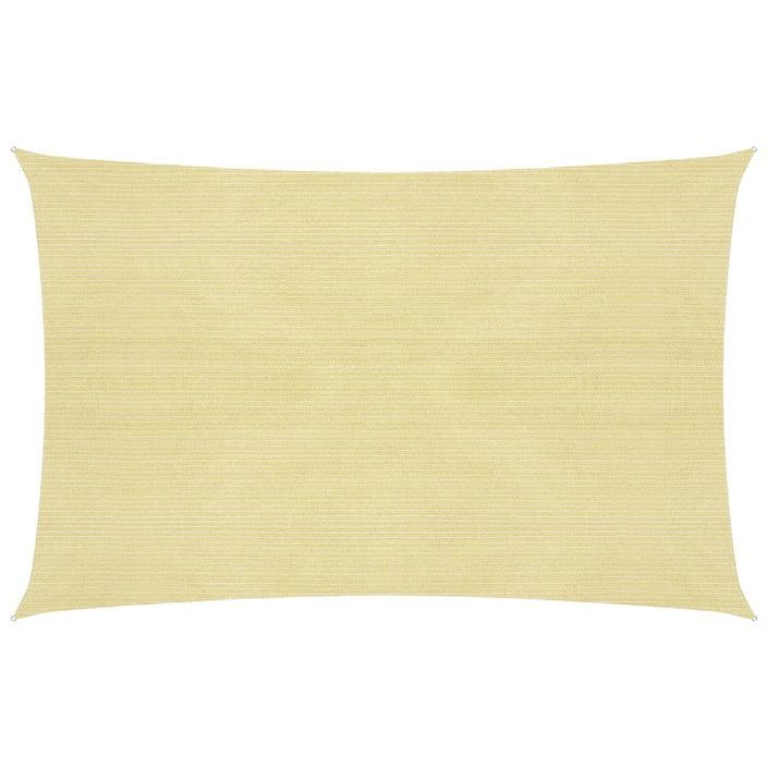 Voile d'ombrage 160 g/m² Beige 2,5x4 m PEHD - Photo n°1