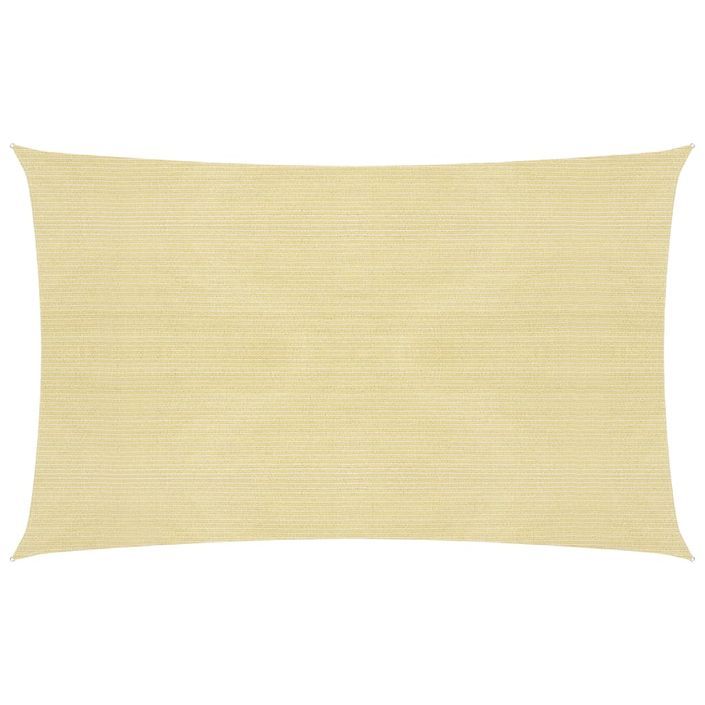 Voile d'ombrage 160 g/m² Beige 2x4,5 m PEHD - Photo n°1