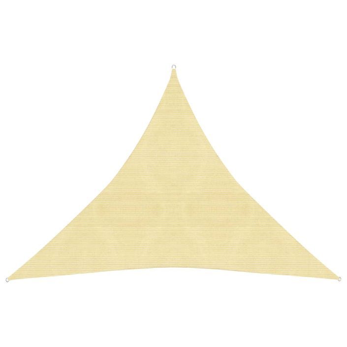 Voile d'ombrage 160 g/m² Beige 3x3x3 m PEHD - Photo n°1