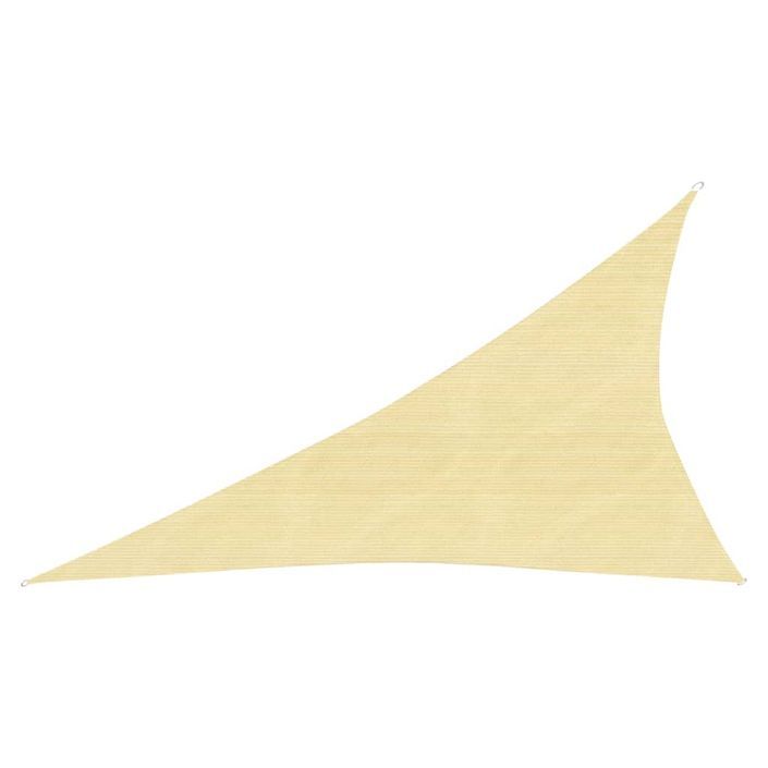 Voile d'ombrage 160 g/m² Beige 3x4x5 m PEHD - Photo n°1