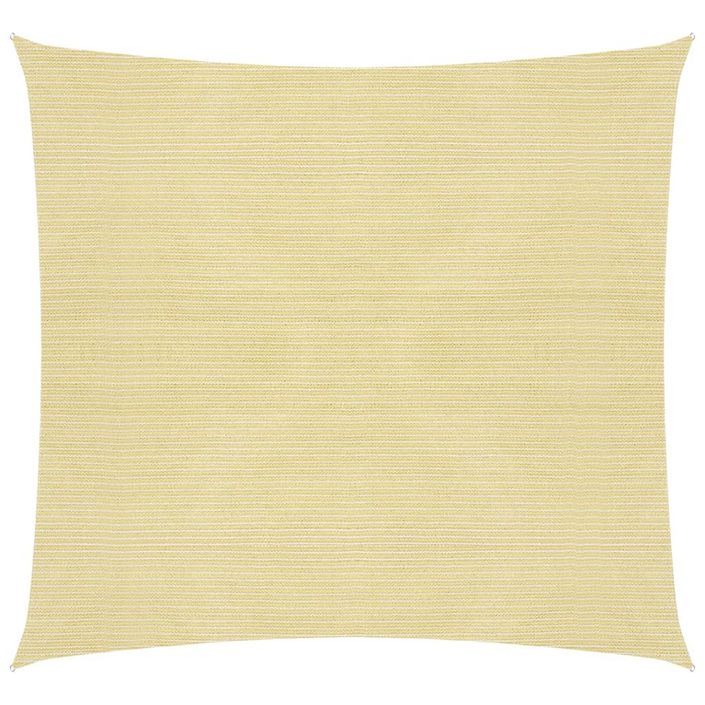 Voile d'ombrage 160 g/m² Beige 4,5x4,5 m PEHD - Photo n°1