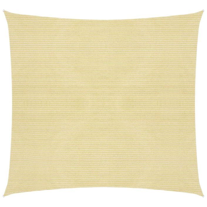 Voile d'ombrage 160 g/m² Beige 4x4 m PEHD - Photo n°1