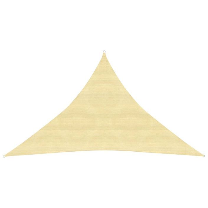 Voile d'ombrage 160 g/m² Beige 4x4x5,8 m PEHD - Photo n°1