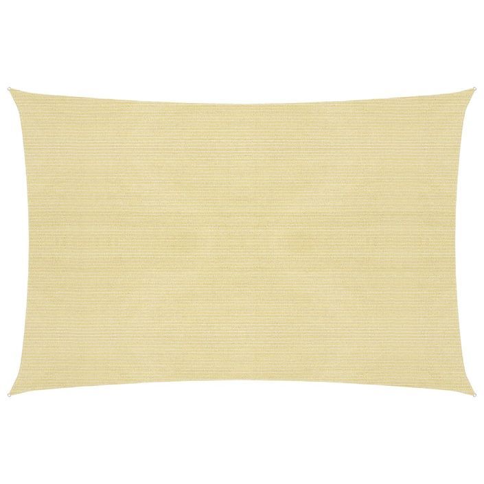 Voile d'ombrage 160 g/m² Beige 4x7 m PEHD - Photo n°1