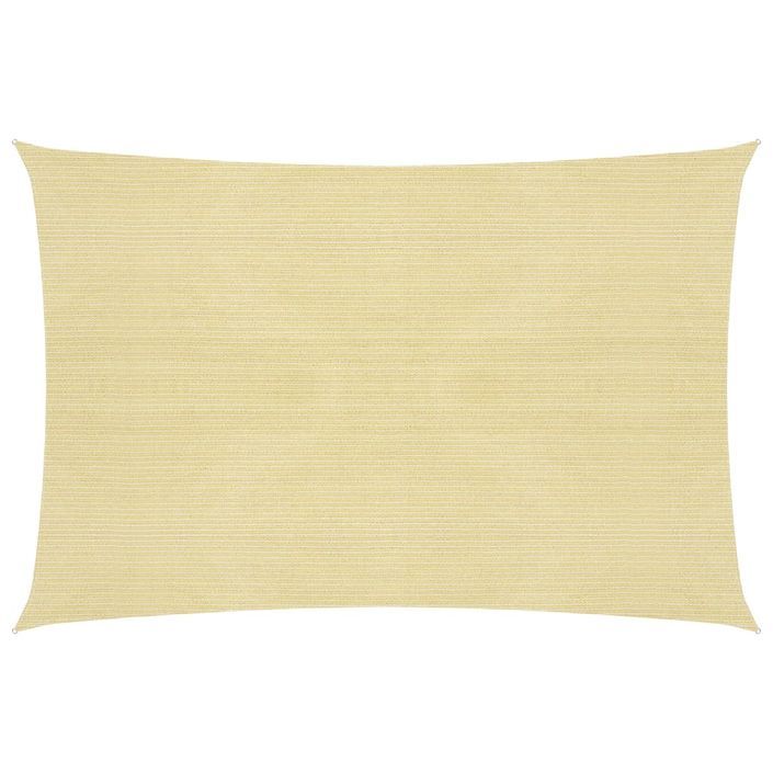 Voile d'ombrage 160 g/m² Beige 6x7 m PEHD - Photo n°1