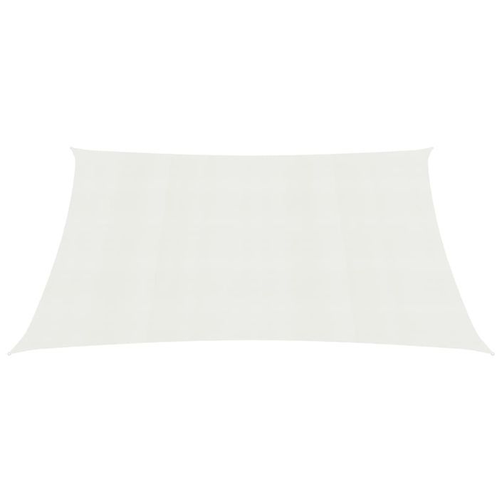 Voile d'ombrage 160 g/m² Blanc 2x2,5 m PEHD - Photo n°3