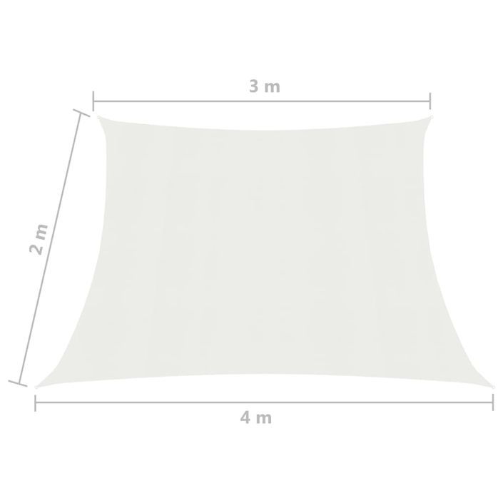 Voile d'ombrage 160 g/m² Blanc 3/4x2 m PEHD - Photo n°6