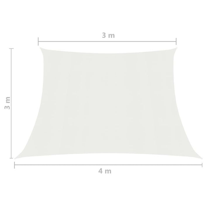 Voile d'ombrage 160 g/m² Blanc 3/4x3 m PEHD - Photo n°6