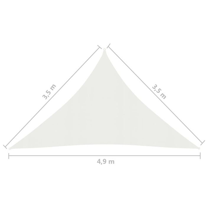 Voile d'ombrage 160 g/m² Blanc 3,5x3,5x4,9 m PEHD - Photo n°6