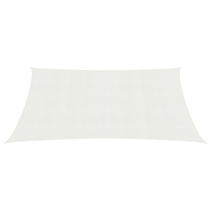 Voile d'ombrage 160 g/m² Blanc 3,5x4,5 m PEHD - Photo n°3