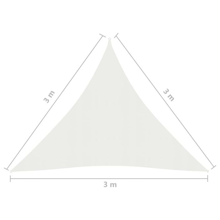 Voile d'ombrage 160 g/m² Blanc 3x3x3 m PEHD - Photo n°6