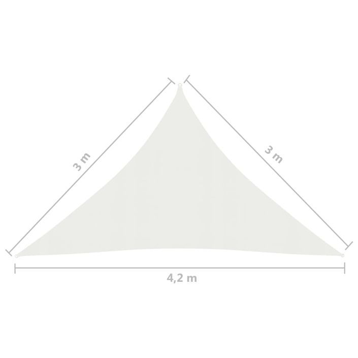 Voile d'ombrage 160 g/m² Blanc 3x3x4,2 m PEHD - Photo n°6