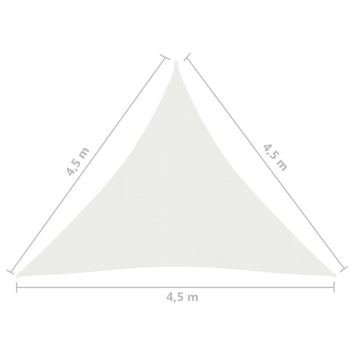 Voile d'ombrage 160 g/m² Blanc 4,5x4,5x4,5 m PEHD - Photo n°6