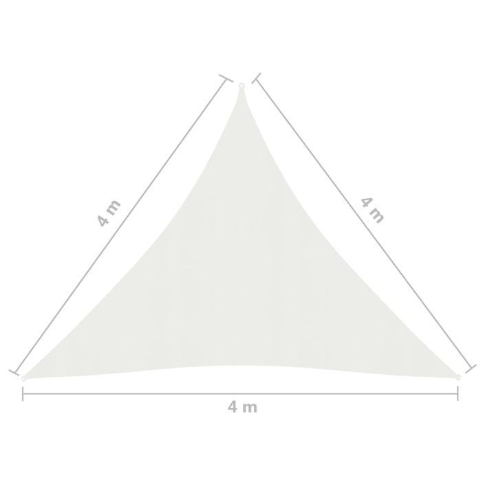 Voile d'ombrage 160 g/m² Blanc 4x4x4 m PEHD - Photo n°6