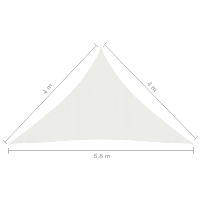 Voile d'ombrage 160 g/m² Blanc 4x4x5,8 m PEHD - Photo n°6