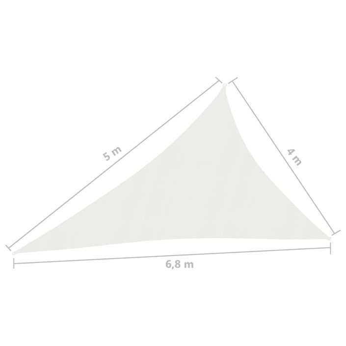 Voile d'ombrage 160 g/m² Blanc 4x5x6,8 m PEHD - Photo n°6