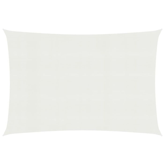 Voile d'ombrage 160 g/m² Blanc 4x7 m PEHD - Photo n°1