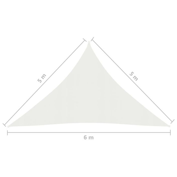 Voile d'ombrage 160 g/m² Blanc 5x5x6 m PEHD - Photo n°6