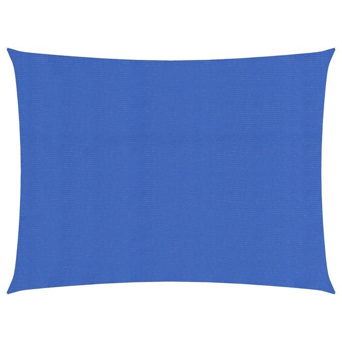 Voile d'ombrage 160 g/m² Bleu 2,5x3,5 m PEHD - Photo n°1