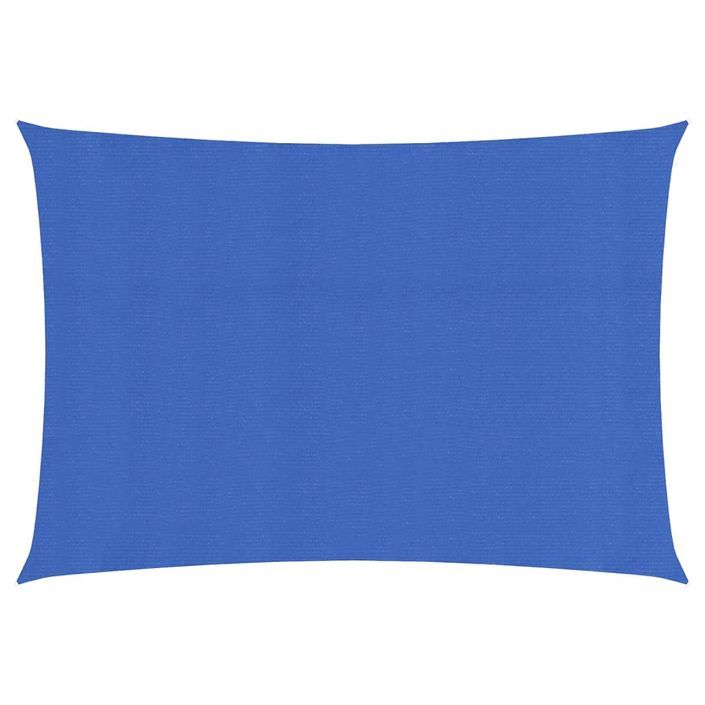 Voile d'ombrage 160 g/m² Bleu 2,5x4,5 m PEHD - Photo n°1