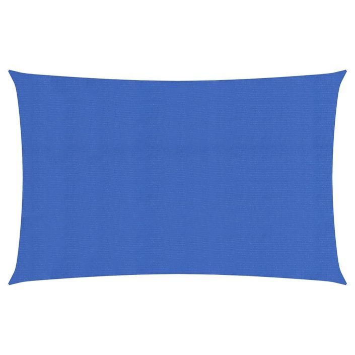 Voile d'ombrage 160 g/m² Bleu 2x5 m PEHD - Photo n°1