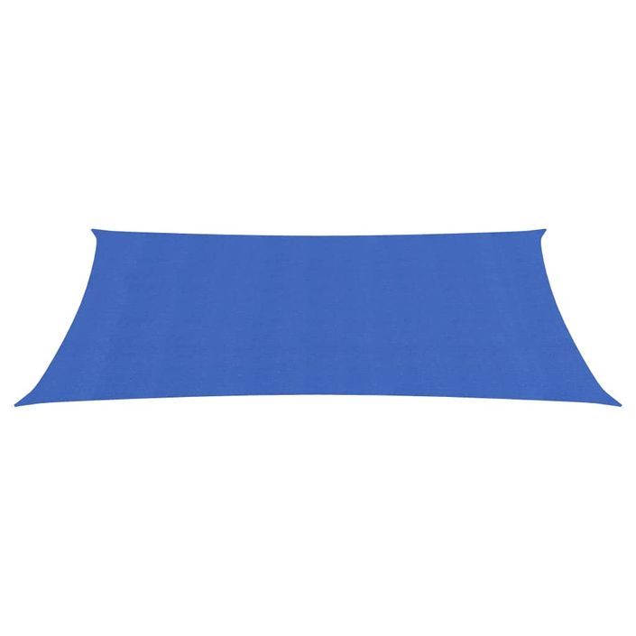 Voile d'ombrage 160 g/m² Bleu 2x5 m PEHD - Photo n°3