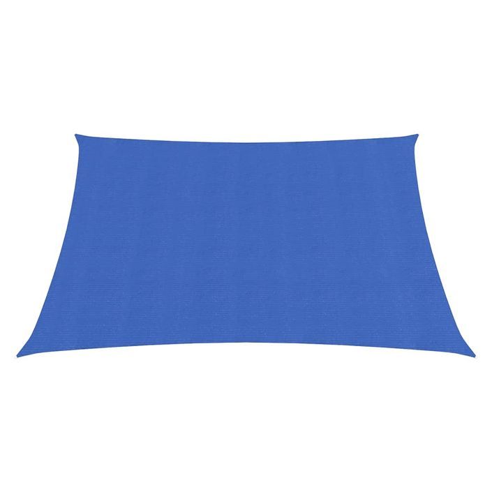 Voile d'ombrage 160 g/m² carré bleu 5x5 m PEHD - Photo n°2