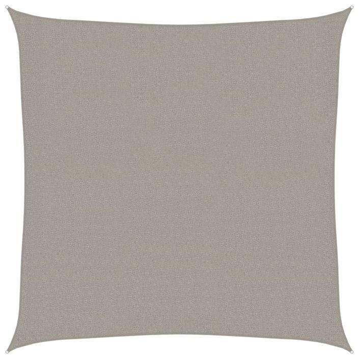 Voile d'ombrage 160 g/m² carré gris clair 2,5x2,5 m PEHD - Photo n°2