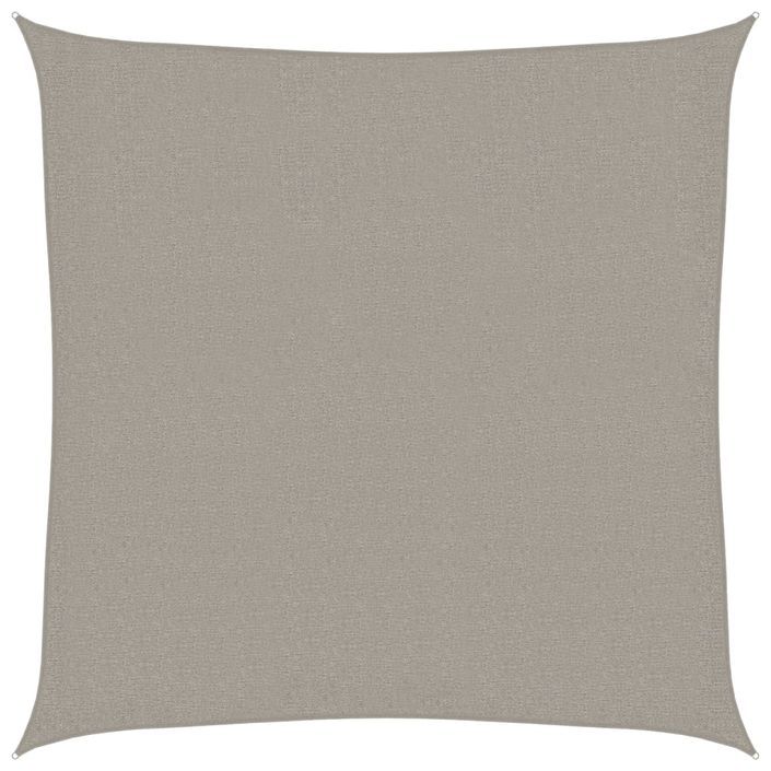 Voile d'ombrage 160 g/m² carré gris clair 2x2 m PEHD - Photo n°2