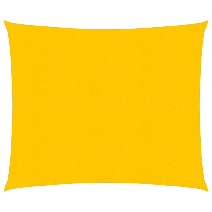 Voile d'ombrage 160 g/m² carré jaune 4x4 m PEHD - Photo n°1