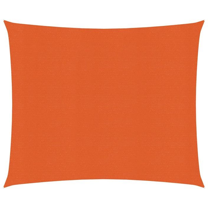 Voile d'ombrage 160 g/m² carré orange 4x4 m PEHD - Photo n°1