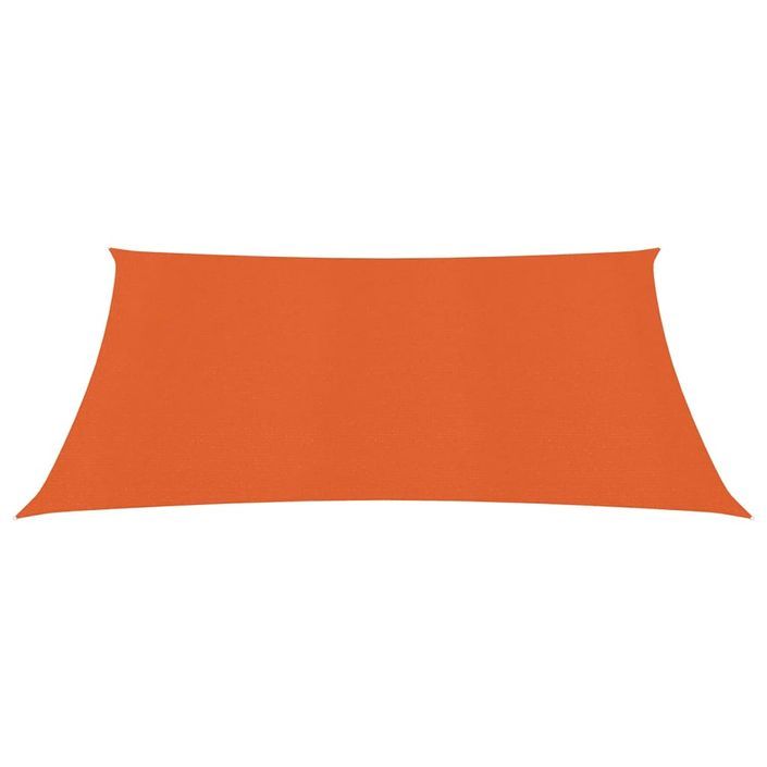 Voile d'ombrage 160 g/m² carré orange 4x4 m PEHD - Photo n°2