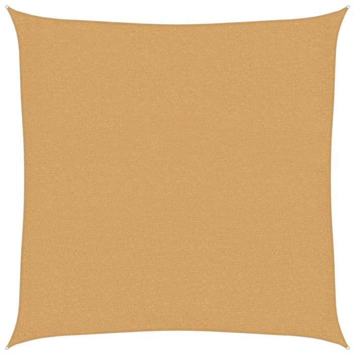 Voile d'ombrage 160 g/m² carré sable 2x2 m PEHD - Photo n°2