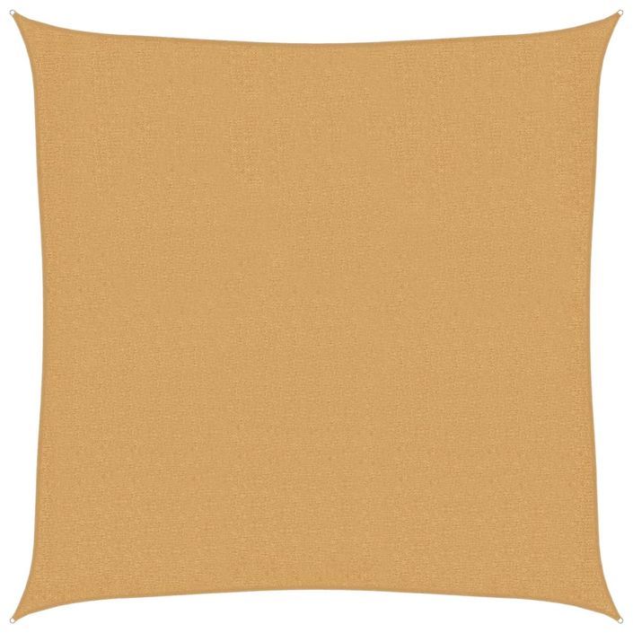 Voile d'ombrage 160 g/m² carré sable 3,6x3,6 m PEHD - Photo n°2