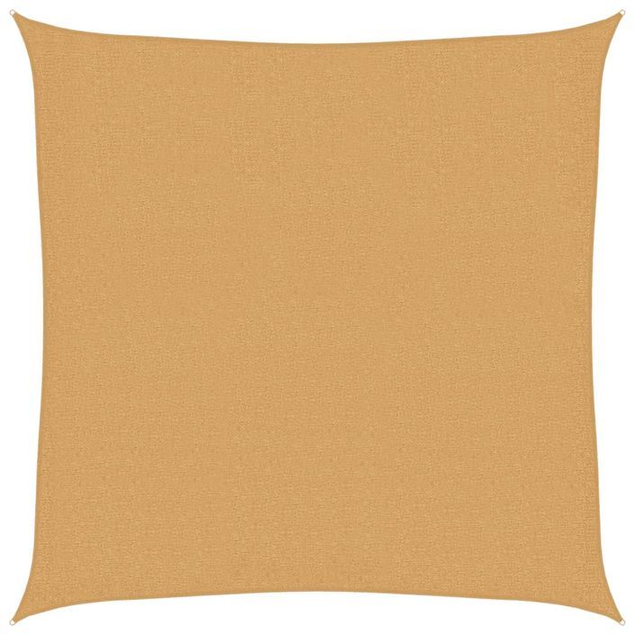 Voile d'ombrage 160 g/m² carré sable 3x3 m PEHD - Photo n°2